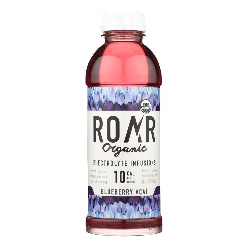 Roar Organic – Wasser-Blaubeer-Acai – Karton mit 12–18 Fz