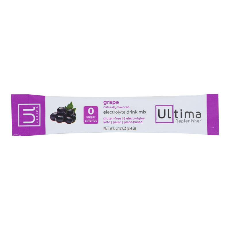 Ultima Replenisher – Elektrolytpulver Traube – Karton mit 20–0,12 Unzen