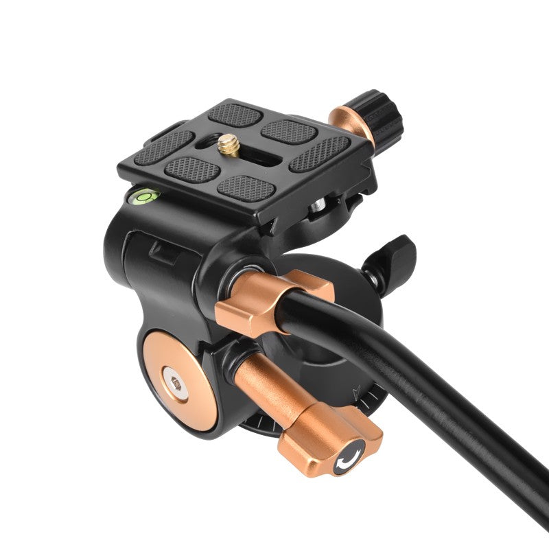 SOONPH Q08S Aluminum 3-Way Fluid Head Rocker Arm Video Tripod Ball Head for Canon Nikon Sony Fujifilm DSLR Camera Tripod Monopod