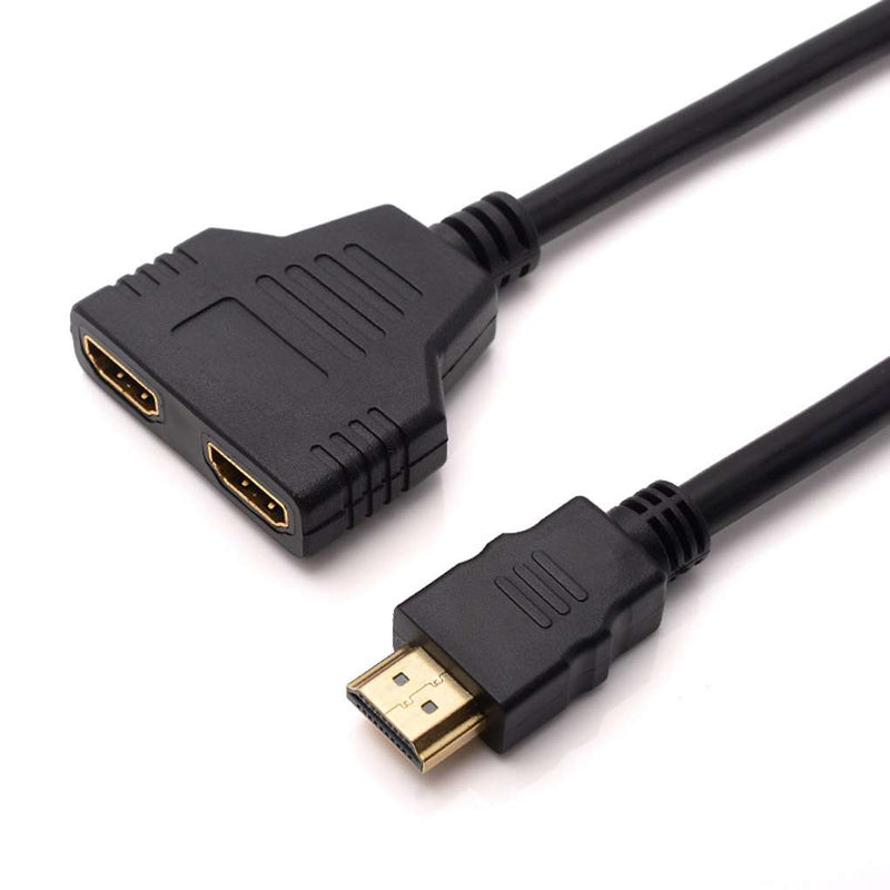 1080P HDMI-compatible Splitter Male to Female Cable Adapter Converter HDTV 1 Input 2 Output 2-port Switch For PC Laptop