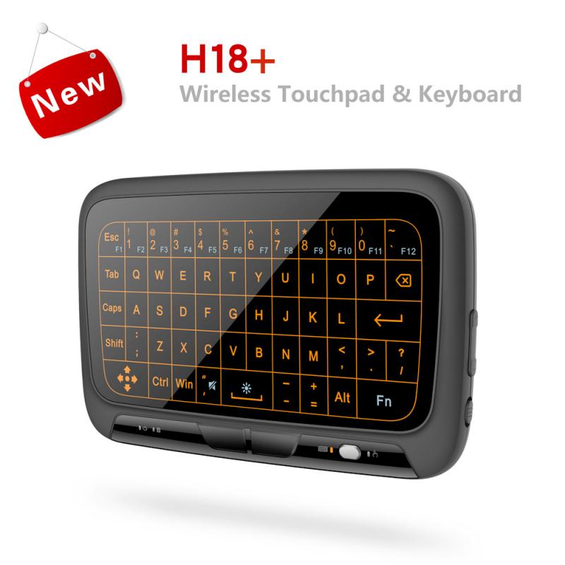 H18+ Air Mouse Drahtlose Tastatur Vollbild-Presse 2,4G Tastatur Touchpad mit Hintergrundbeleuchtung für PC Laptop Android TV