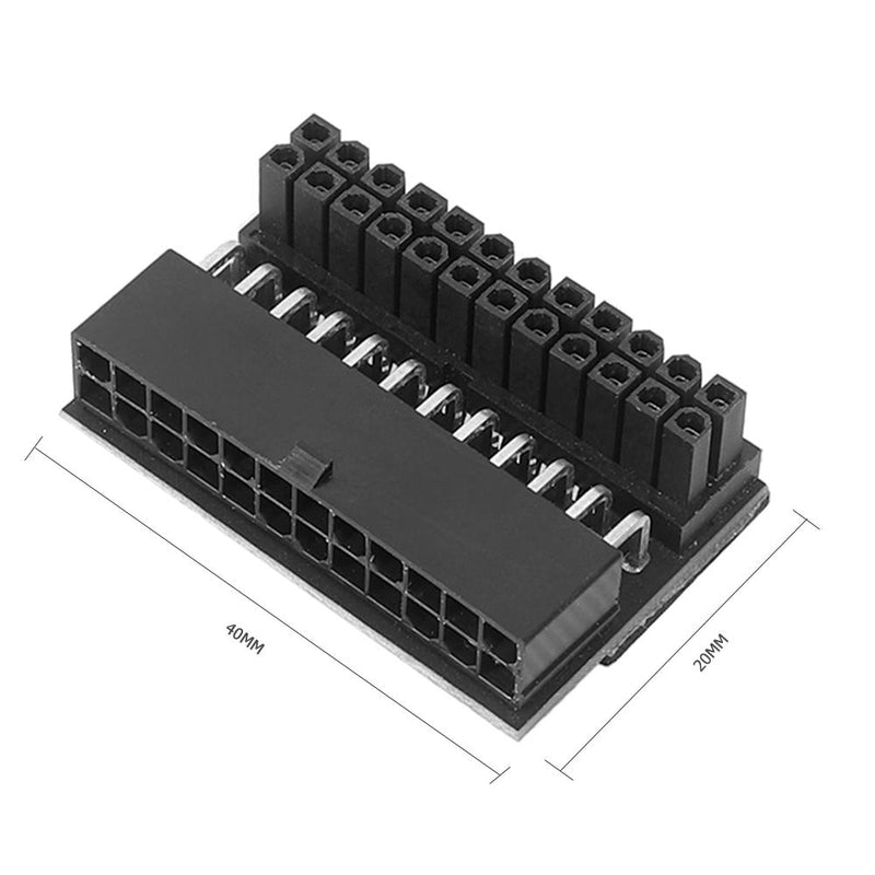 24Pin Female to 24Pin Male Desktop 24Pin Motherboard 90 Degree Power Adapter with Sufficient Durability and Ruggedness