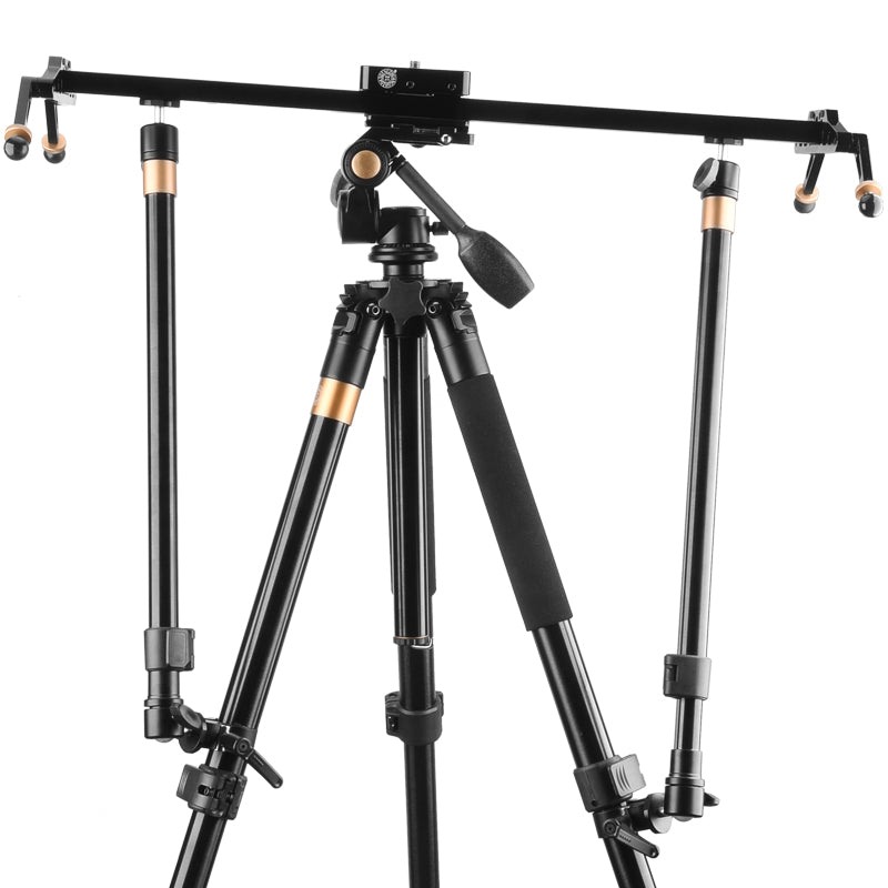 Qingzhuangshidai Q92cm Aliuminum Tripod Video Camera Slider Stabilizer