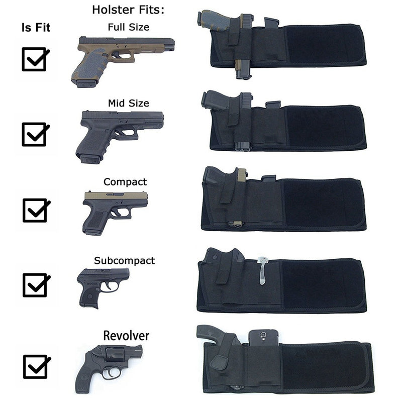 Tactical Pistol Holster Hidden Holster Wide Belt Military Portable Outdoor Hunting Shooting Defense Holster Mobile Phone Holster