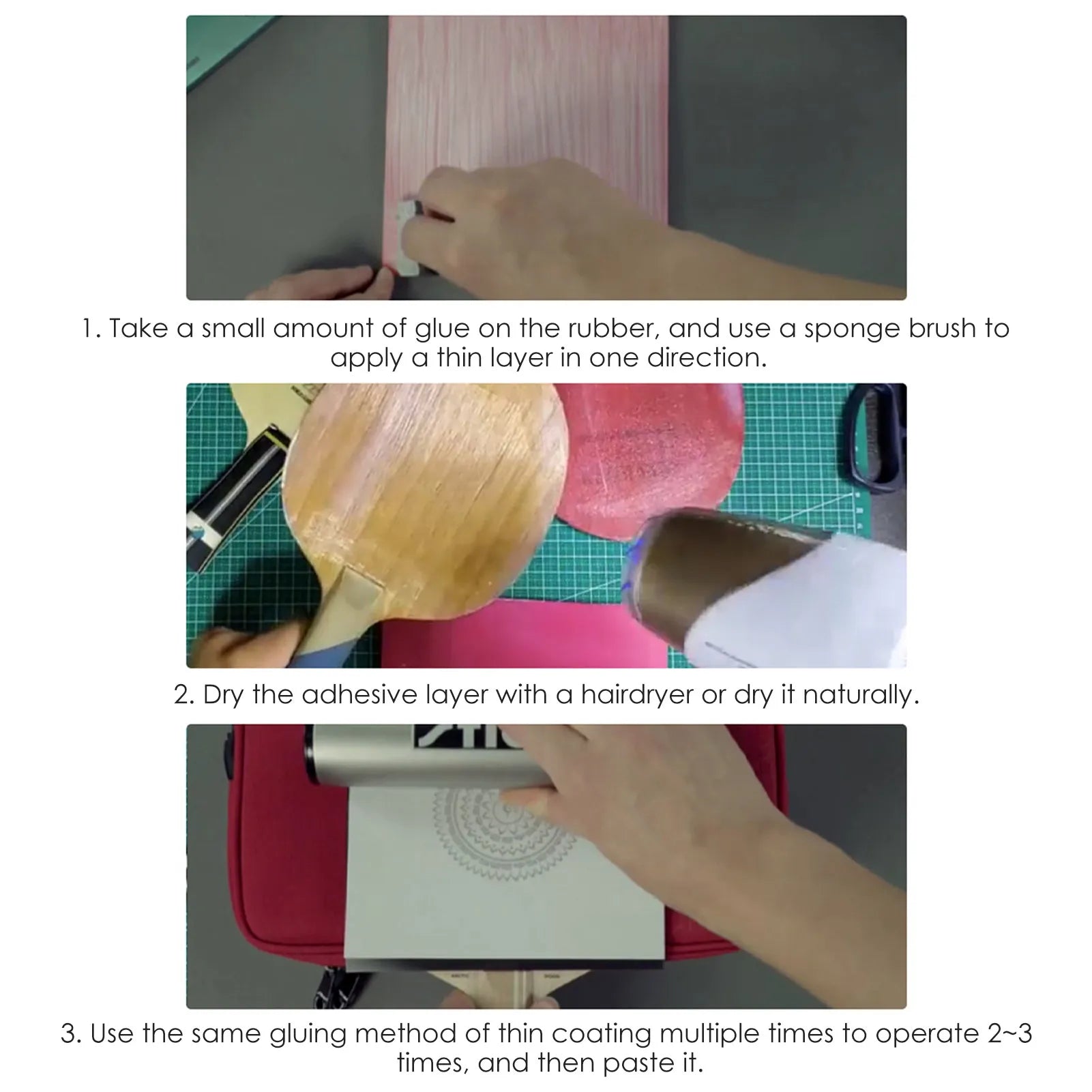 60ml Table Tennis Racket Glue Inorganic For Gumming Rubber Racket Tennis Racket Glue DIY Tennis Table Glue Professional Table