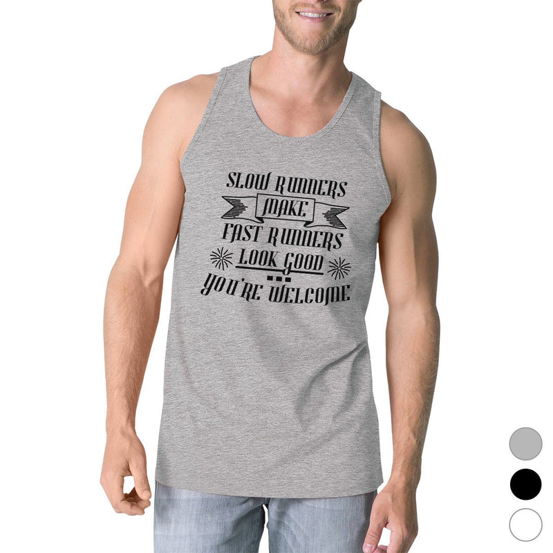 Slow Fast Runners Mens Graphic Tank Top Funny Workout Gift For Him