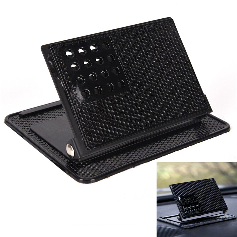 Black Portable Car Mobile Phone Holder Anti-slip Mat GPS Mount Bracket 360 Degree Rotatable Dashboard Anti Slip Pad Silicone