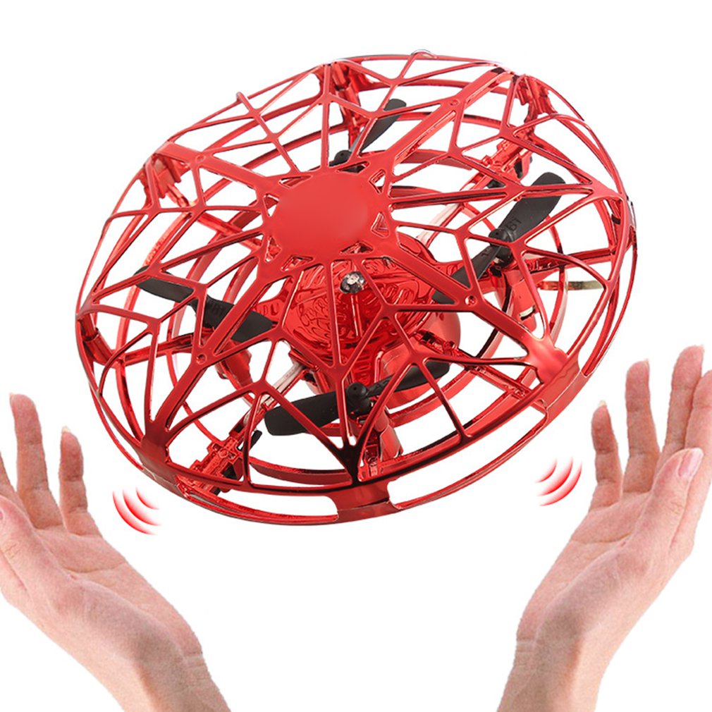 Ufo Induction Aircraft Infraed Hand Sensing Mini Drone Anti-collision Hand Operated Four-axis Flying Saucer Kids Helicopter Toys