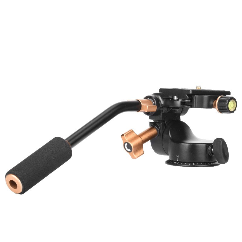 SOONPH Q08S Aluminum 3-Way Fluid Head Rocker Arm Video Tripod Ball Head for Canon Nikon Sony Fujifilm DSLR Camera Tripod Monopod