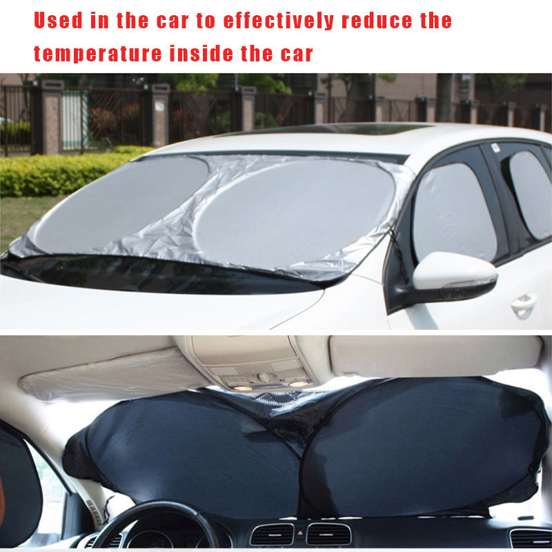UV Protect Car Window Film Auto Visor Windshield Windscreen Sun Block Cover Folding Jumbo Front Rear Car Window Sun Shade