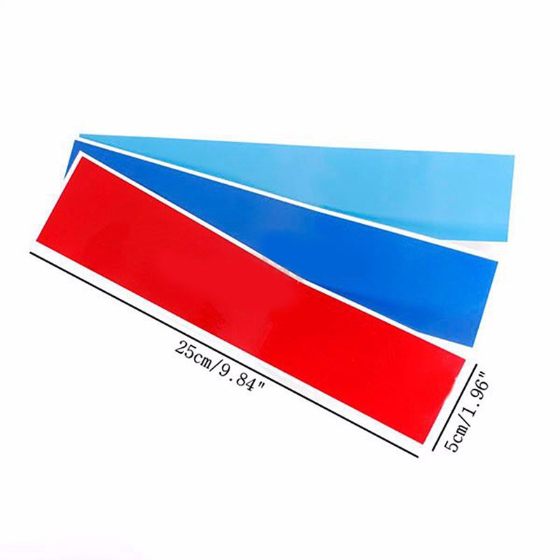 3PCS Kidney Grille Sticker Sport Stripe 3 Colors Glue Stickers Kids Cartoon Posters For BMW M3 M5 M6 E46 Car Stickers For BMW