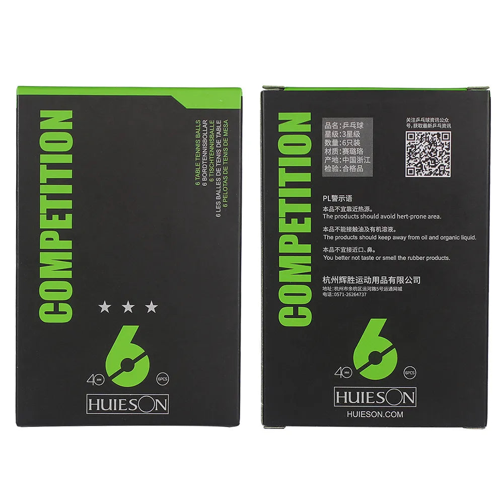 6pcs/bag Professional Table Tennis Ball 40mm Diameter 2.9g 3 Star Ping Pong Balls for Competition Training Low Price