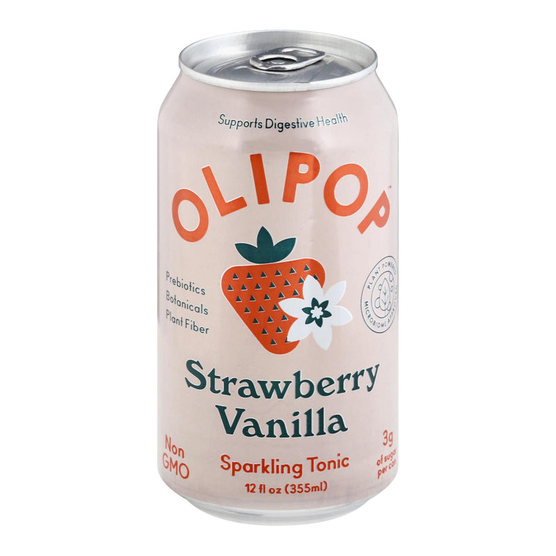 Olipop – Sprking Tonic Strw Vanill – Karton mit 12–12 Fz