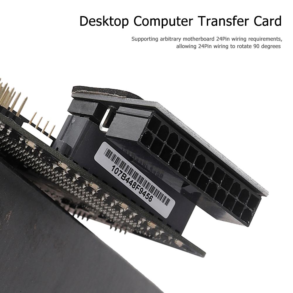 24Pin Female to 24Pin Male Desktop 24Pin Motherboard 90 Degree Power Adapter with Sufficient Durability and Ruggedness