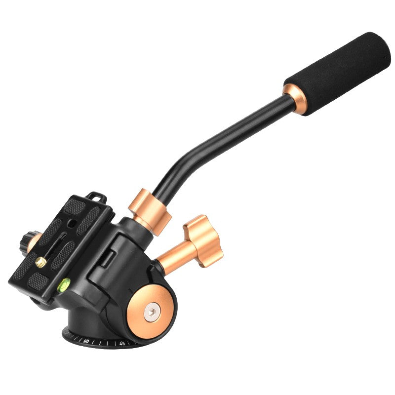 SOONPH Q08S Aluminum 3-Way Fluid Head Rocker Arm Video Tripod Ball Head for Canon Nikon Sony Fujifilm DSLR Camera Tripod Monopod -