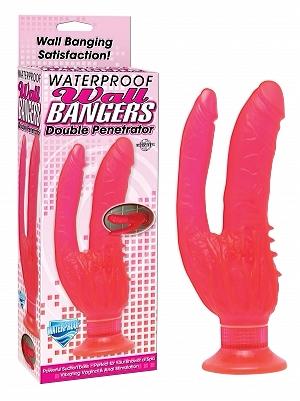 Waterproof Double Penetrator Wall Banger Pink