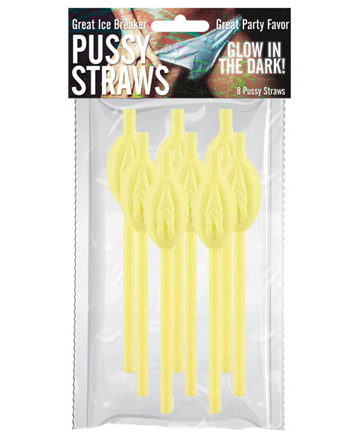 Pussy Straws - Glow-in-the-dark Pack Of 8
