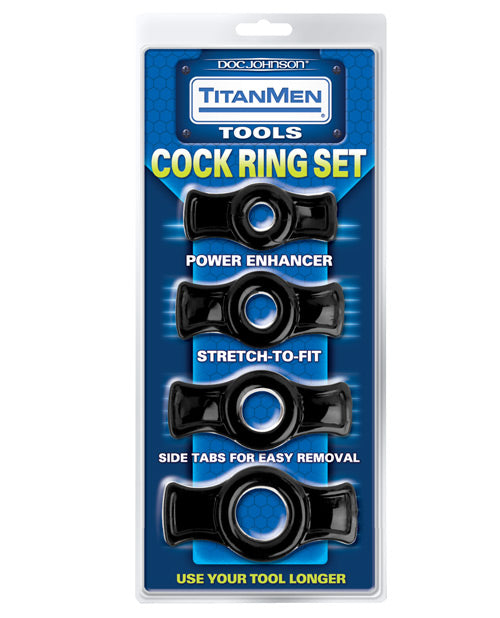 Titanmen Tools Cock Ring Set - Blue