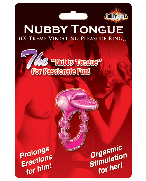 Nubby Tongue X-treme vibrierender Vergnügungsring – Lila