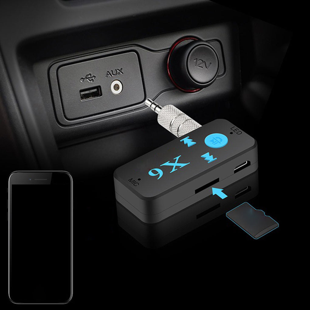 X6 Car Audio Receiver 3.5mm Mini Wireless Car Jack Adapter Hands-free Music AUX For Speaker Headphone Car