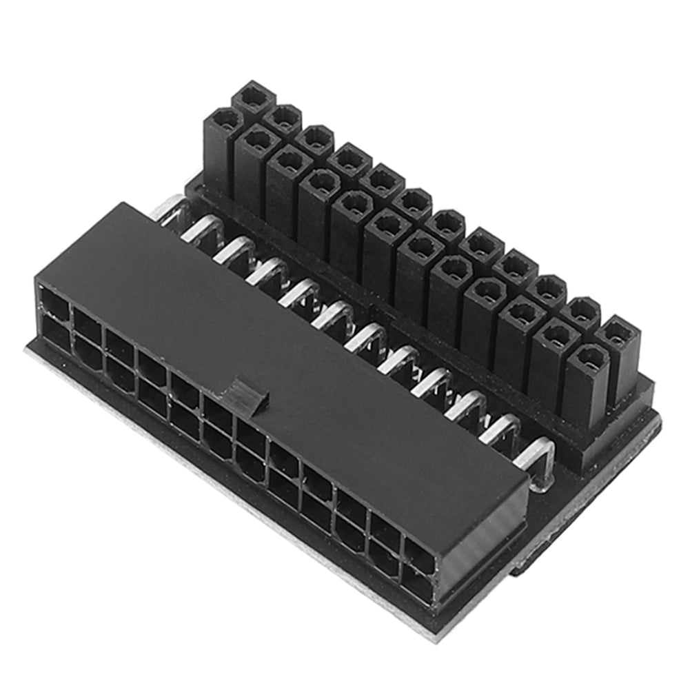 24Pin Female to 24Pin Male Desktop 24Pin Motherboard 90 Degree Power Adapter with Sufficient Durability and Ruggedness 1pc