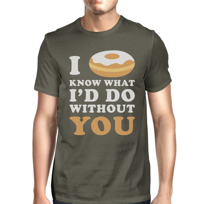 I Doughnut Know Men's Dark Grey Funny Graphic Witty Quote T Shirt
