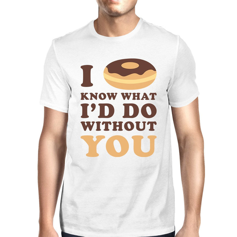 I Doughnut Know Men's White Short Sleeve Round Neck T-Shirt For Men