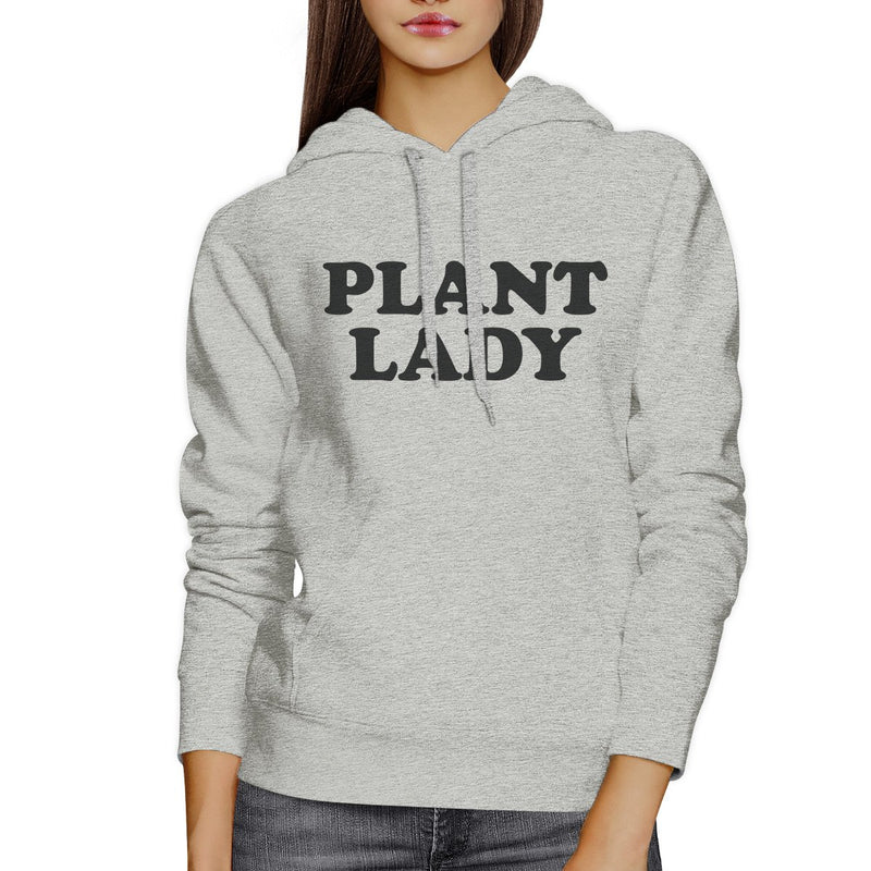 Plant Lady Unisex Grey Cute Graphic Hoodie Funny Gift Ideas For Her