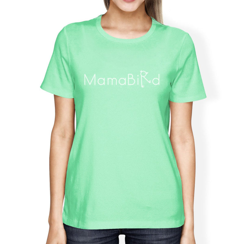 MamaBird Womens Mint Round Neck T Shirt Cute Summer Top Gift Ideas