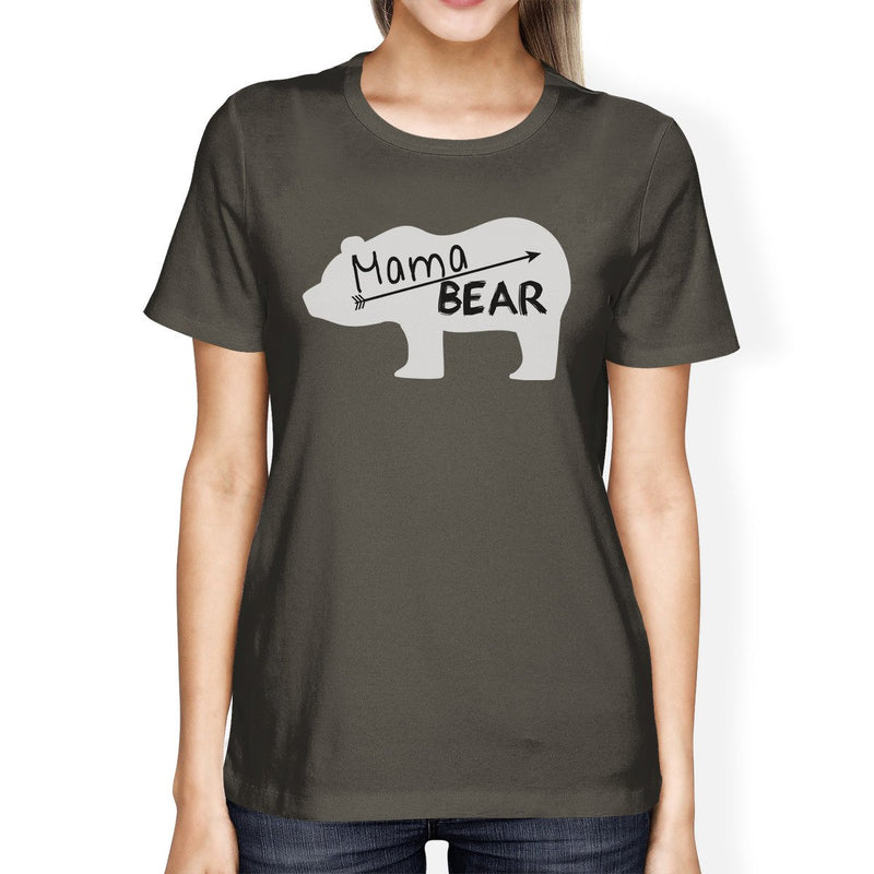 Mama Bear Women's Dark Grey Cool Summer T Shirt Gift Ideas For Her