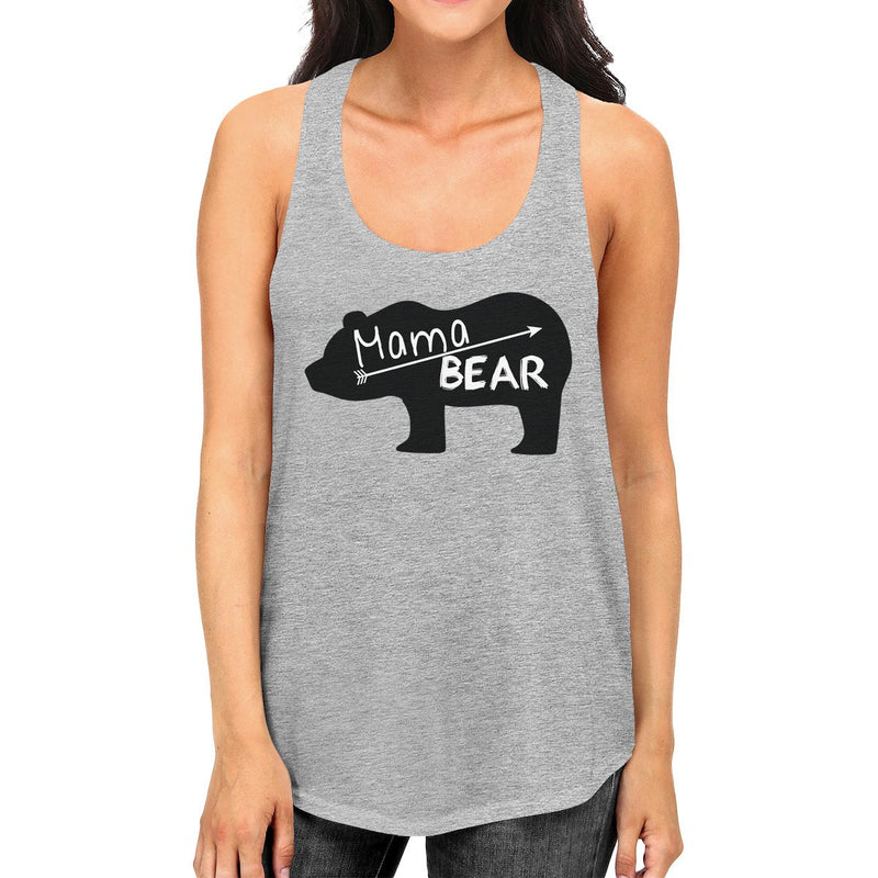 Mama Bear Womens Gray Unique Design Tanks Cute Gift Ideas For Moms