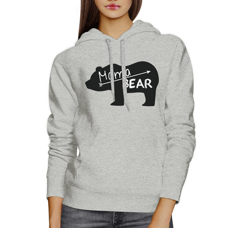Mama Bear Unisex Gray Cute Hoodie Unique Gift Ideas For New Moms