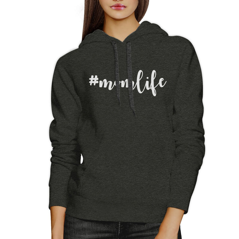 Momlife Dark Grey Unisex Hoodie Unique Design Perfect Gift For Moms