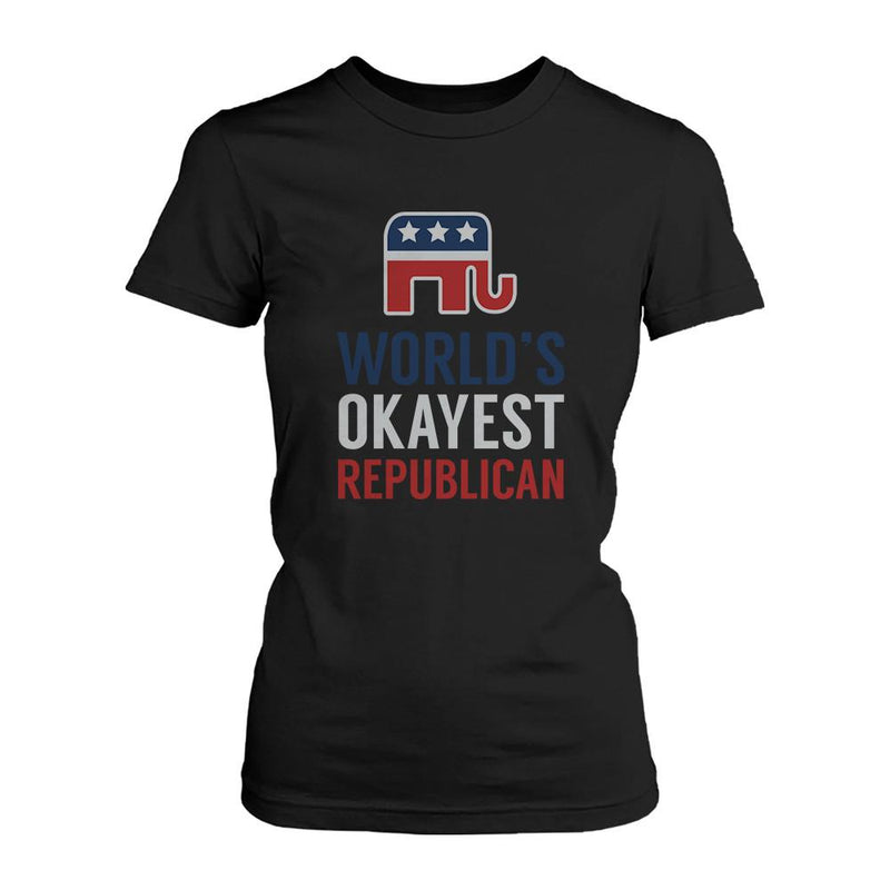 World's Okayest Republican Red White Blue 4th of July Women's Shirt