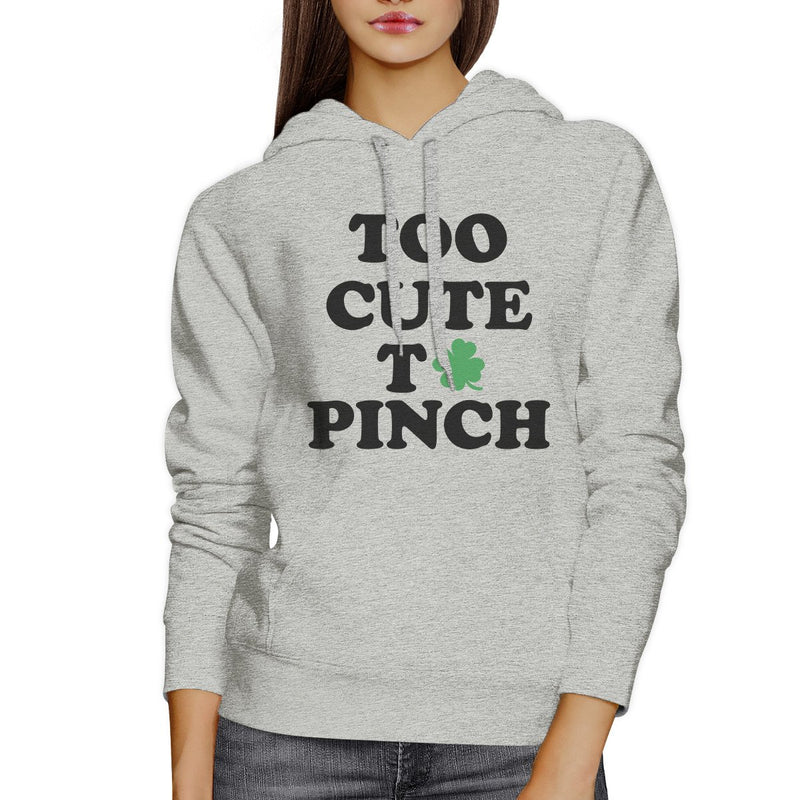 Too Cute To Pinch Gray Unisex Hoodie Cute Gift Ideas For Friends