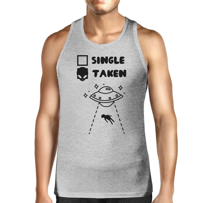 Single Taken Alien Men's Graphic Tank Top Funny Gift Ideas For Him