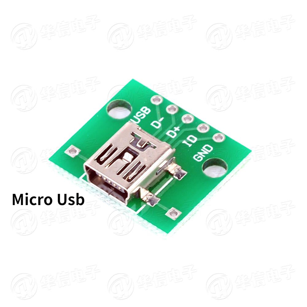 USB A Male USB 2.0 3.0 A Female USB B Connector Interface to 2.54mm DIP PCB Converter Adapter Breakout Board Micro Mini USB