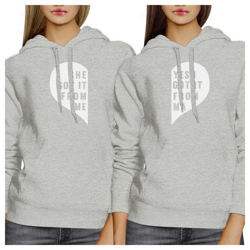 She Got It From Me Grey Cute Matching Hoodies Gift Ideas For Moms