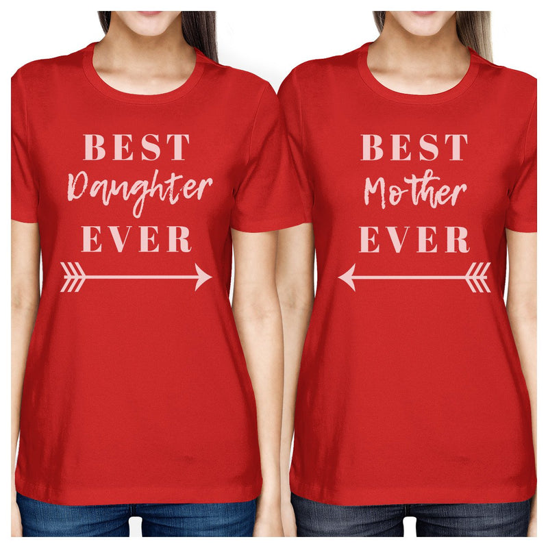 Best Daughter & Mother Ever Red Womens Short Sleeve T Shirt For Mom