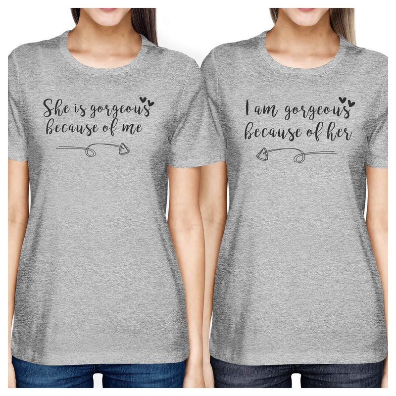 She Is Gorgeous Gray Matching Graphic T-Shirts Funny Gifts For Moms