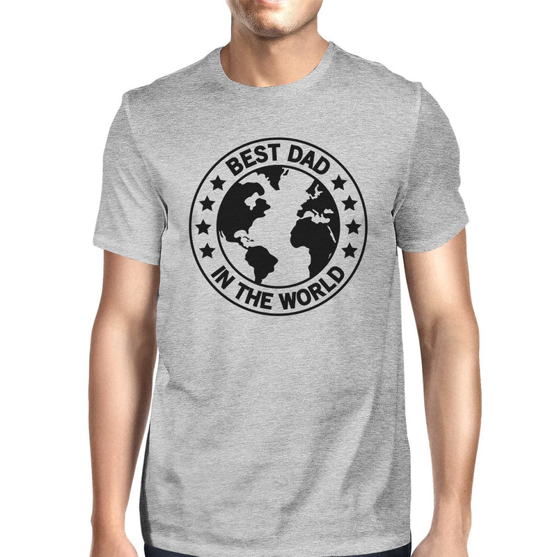 World Best Dad Gray Graphic T-shirt For Men Fathers Day Design