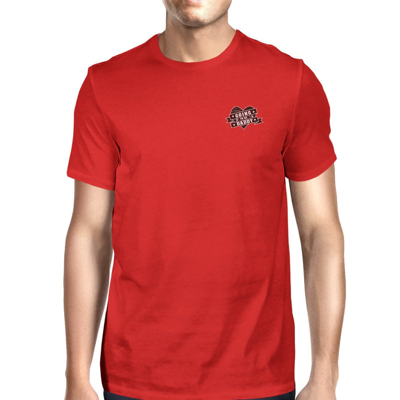 World's Best Dad Mens Red Cotton Round Neck Unique Design T-Shirt