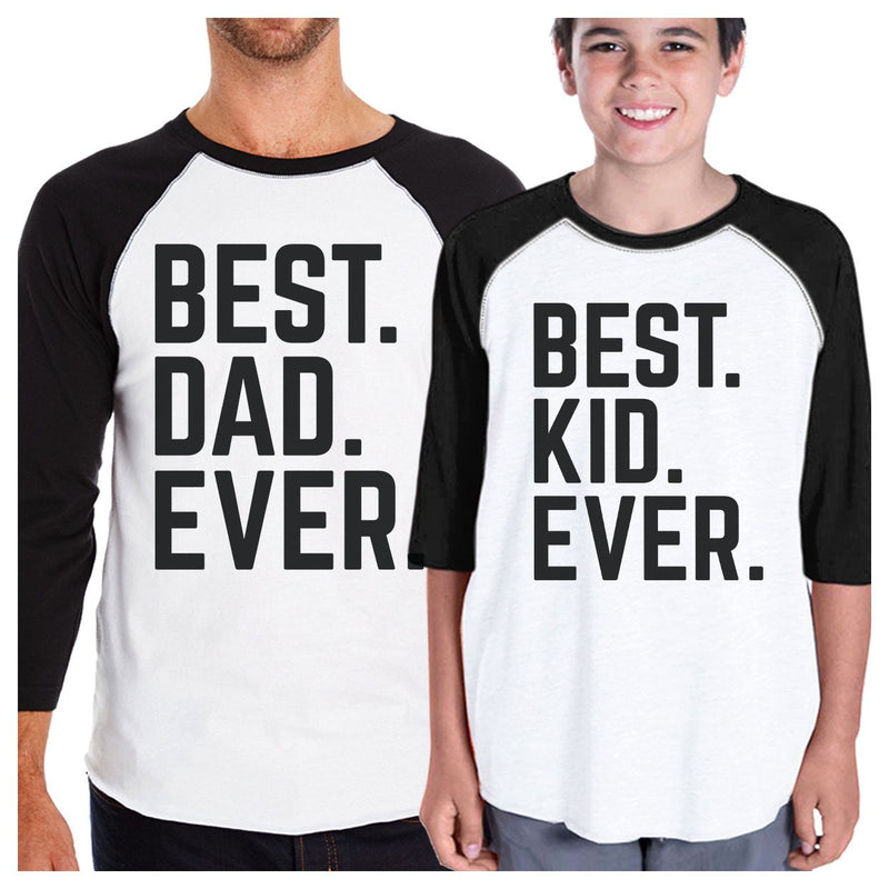 Best Dad And Kid Ever Baseball Tee Humorous Gifts For Baby Shower