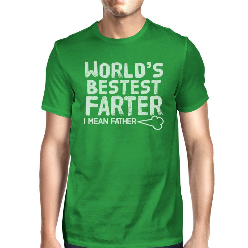 World's Bestest Farter Mens Green Round Neck T-Shirt Humorous Gifts