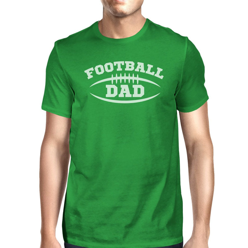 Football Dad Men's Green Funny Design Tee Birthday Gifts For Dad