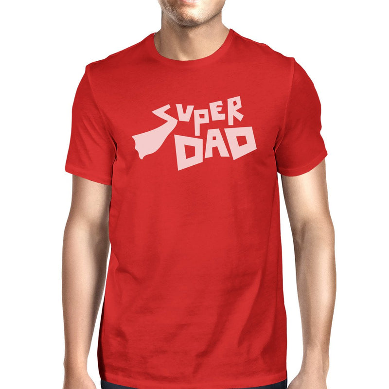 Super Dad Men's Red Graphic Design T Shirt Best Dad Gifts For Him