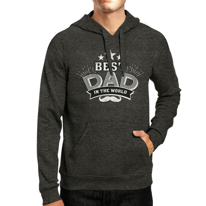 Best Dad In The World Dark Grey Unique Graphic Hoodie Gifts For Dad