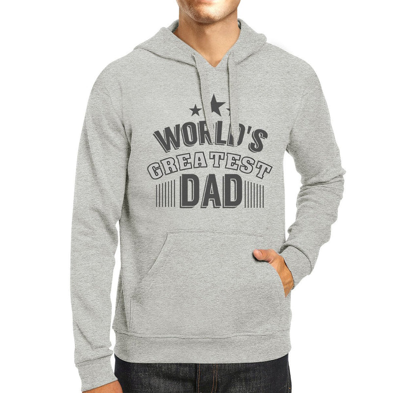 Worlds Greatest Dad Mens Grey Hoodie Fathers Day Gift From Daughter