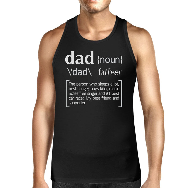 Dad Noun Mens Black Sleeveless Tee Funny Birthday Gifts For Dad