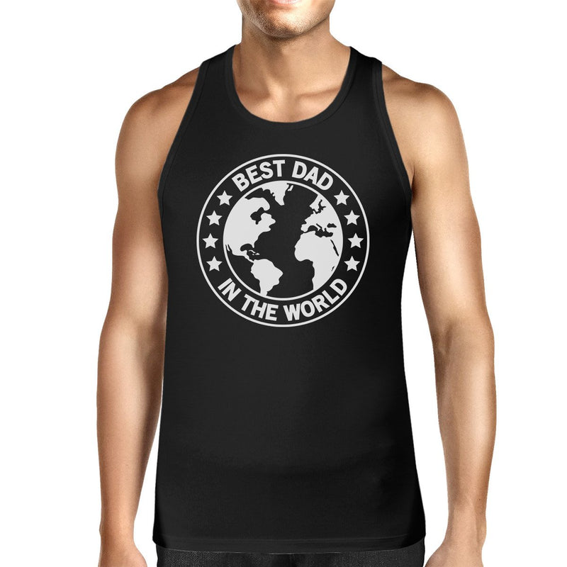 World Best Dad Mens Black Cotton Tank Top Perfect Gifts For Dad